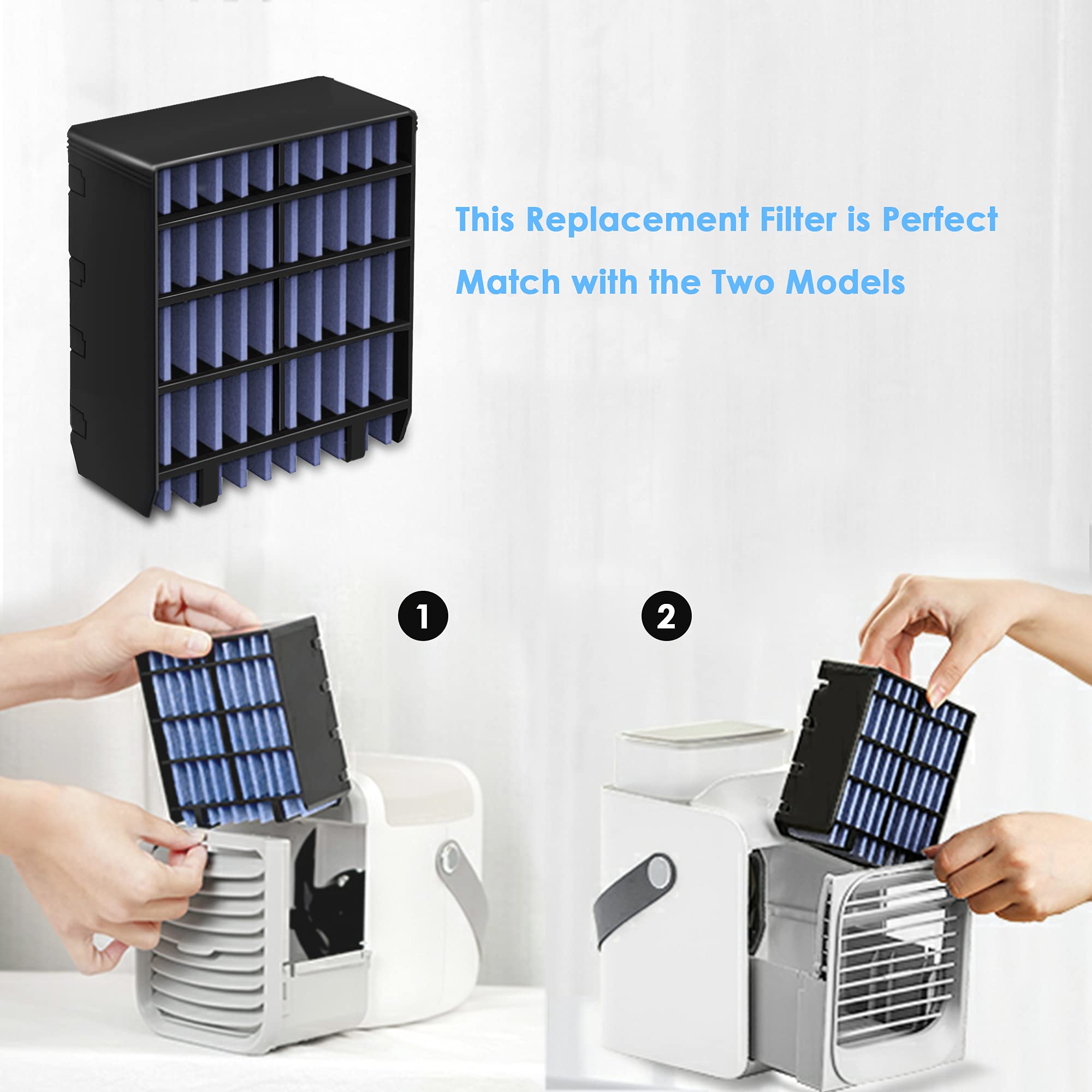 Portable Air Conditioner with Dust-Proof Design, Large Water Tank & Replaceable Filter - Perfect for Home, Office, and Bedroom Cooling