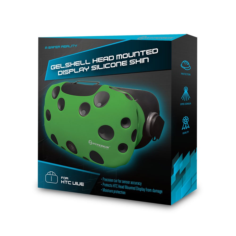 Hyperkin GelShell Silicone Skin Cover for HTC Vive VR Headset - Green Protective Case | Perfect for Gaming, VR Experiences & Headset Protection