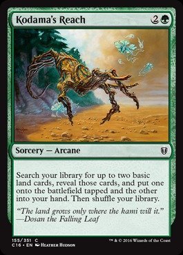 Magic The Gathering Kodama's Reach 155/351 - Commander 2016 MTG Card - Perfect for Commander Decks & Green Ramp Strategies