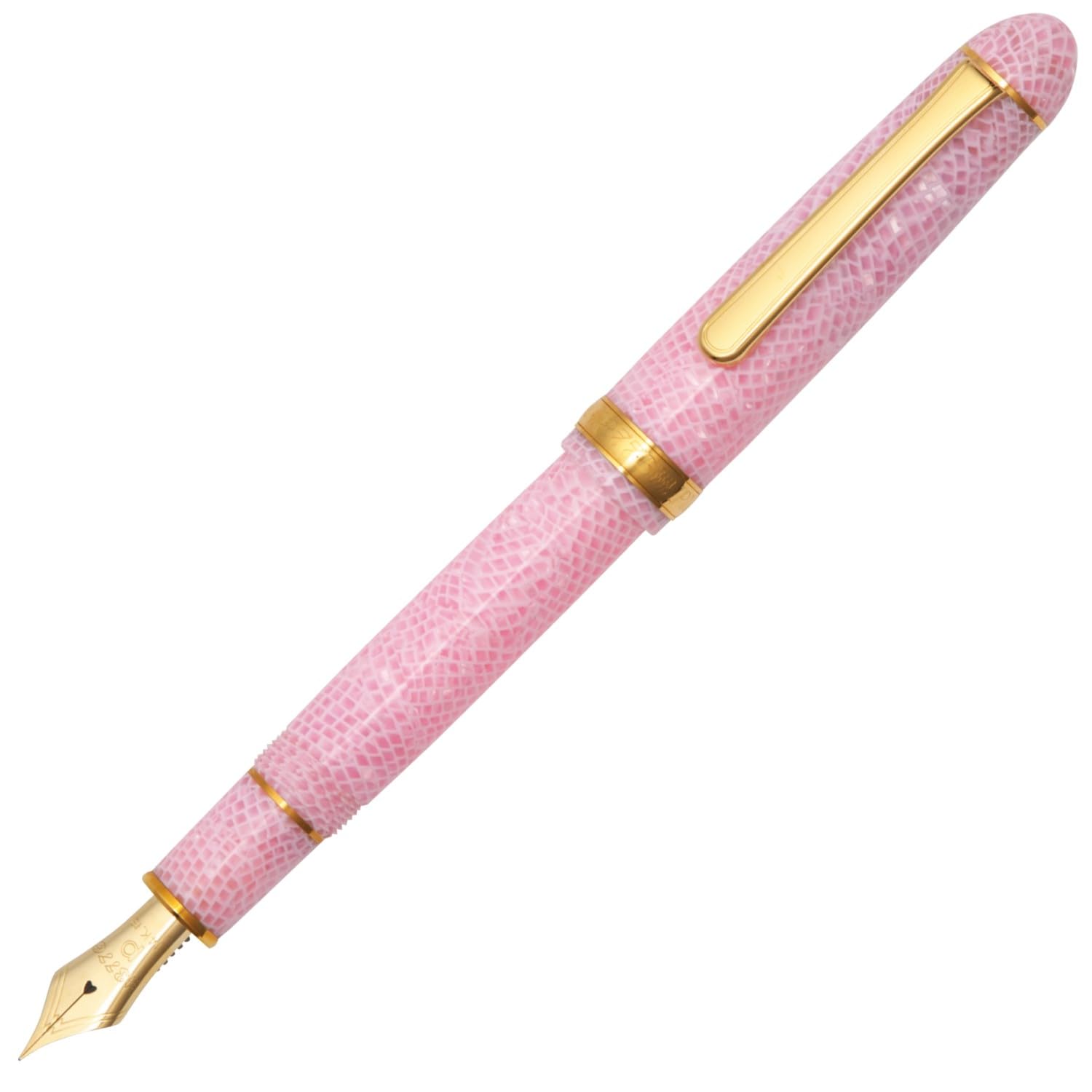 Premium Platinum PTB-35000 Fountain Pen - #40-4 Bold Nib, Elegant Sakura Celluloid Design - Perfect for Calligraphy, Journaling & Luxury Gift Giving