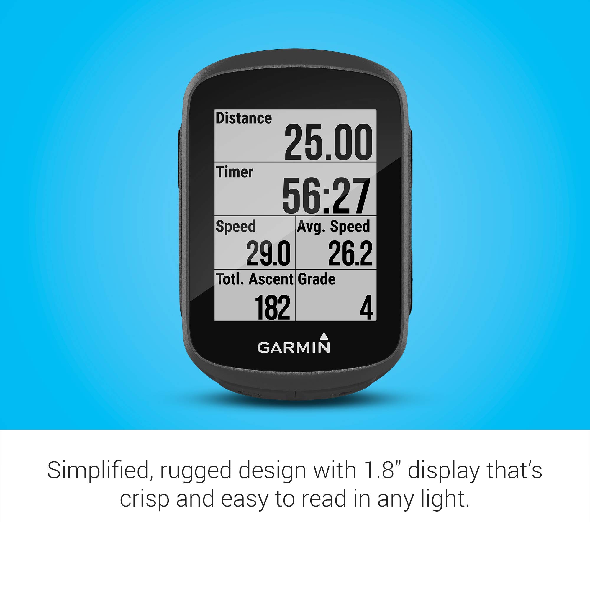 Garmin Edge 130 Plus GPS Bike Computer with Edge Mountain Bike Mount (010-12563-02) - Accurate Cycling Performance Tracking for Road & Mountain Biking