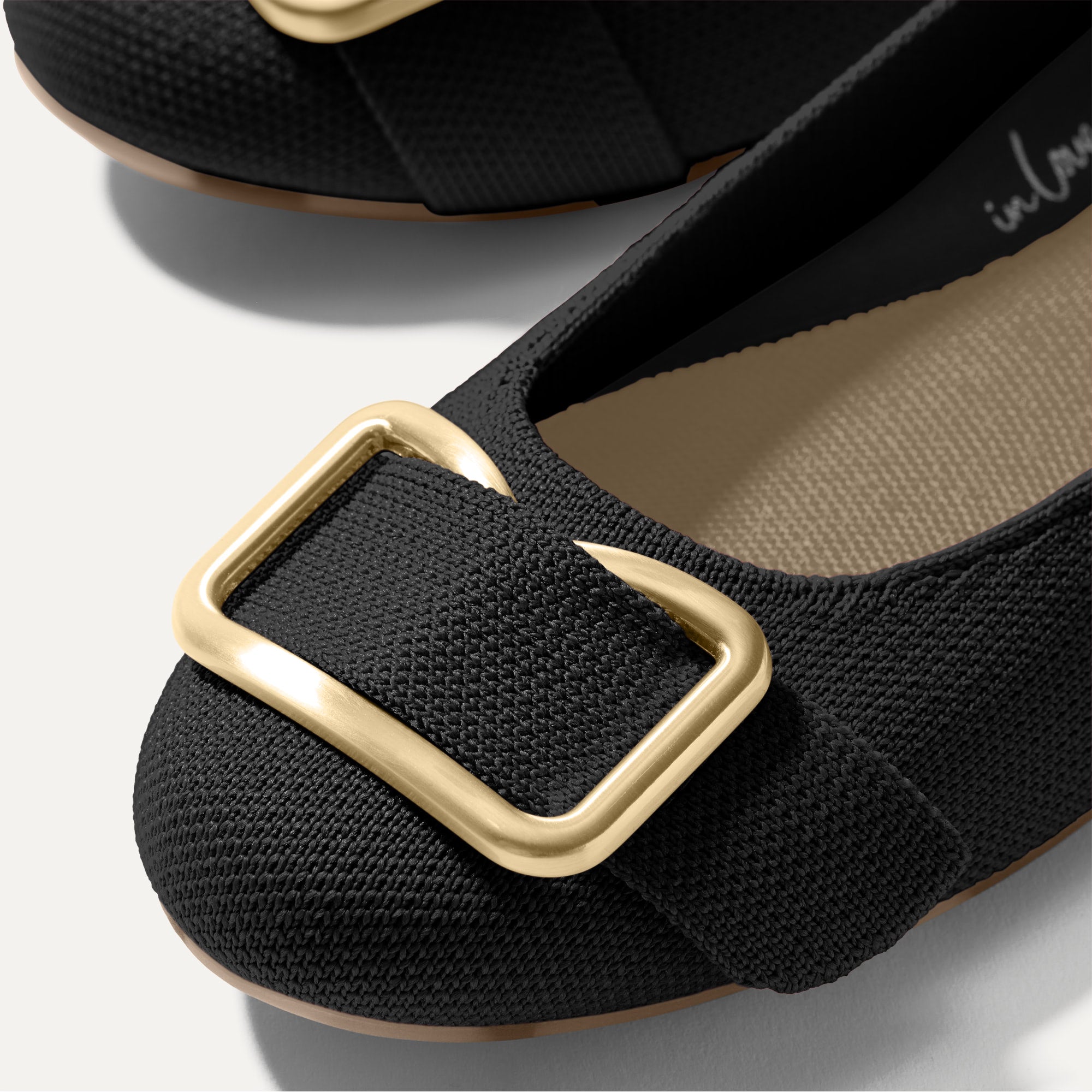 Emblem Ballet Flat Shoes for Women - Comfortable Black Slip-On Flats | Perfect for Work, Office, and Casual Wear