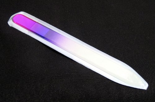 2 Pack Professional Crystal Glass Nail Files with Case - Durable Manicure & Pedicure Tools for Smooth Nails at Home, Salon, or Travel
