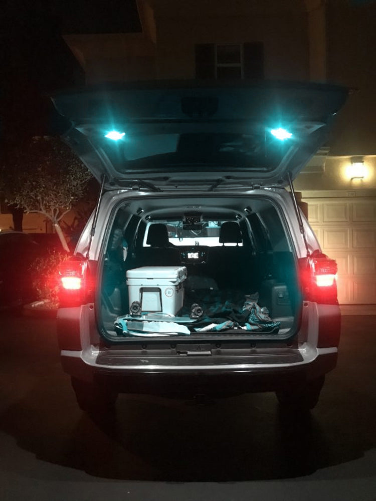 2 Pack Ice Blue LED Liftgate Deck Trunk Cargo Area Light Panels for Toyota 4Runner - Perfect for Nighttime Loading and Off-Road Adventures