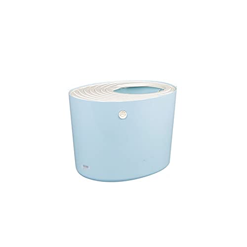 Top-Entry Cat Litter Box with High Walls & Anti-Tracking Design - Large Semi-Enclosed Cat Toilet for Odor Control - Perfect for Small Spaces & Multi-Cat Homes (Color: Dark Gray) - Ideal for Apartments, Pet Owners & Clean Homes