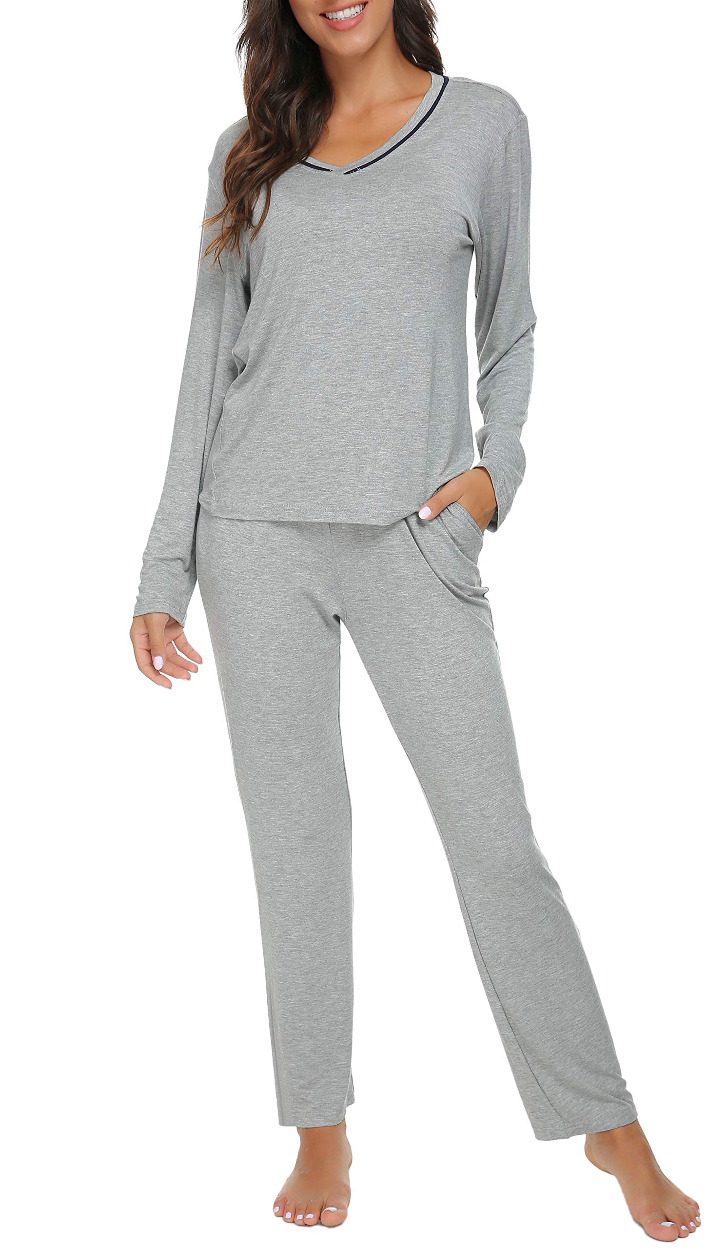 Invug Women's Long Sleeve Pajama Set - Soft Sleepwear with Shirt & Pants - Cozy Christmas Pjs for Winter Nights | Perfect for Holiday Gifts, Family Gatherings & Relaxing at Home