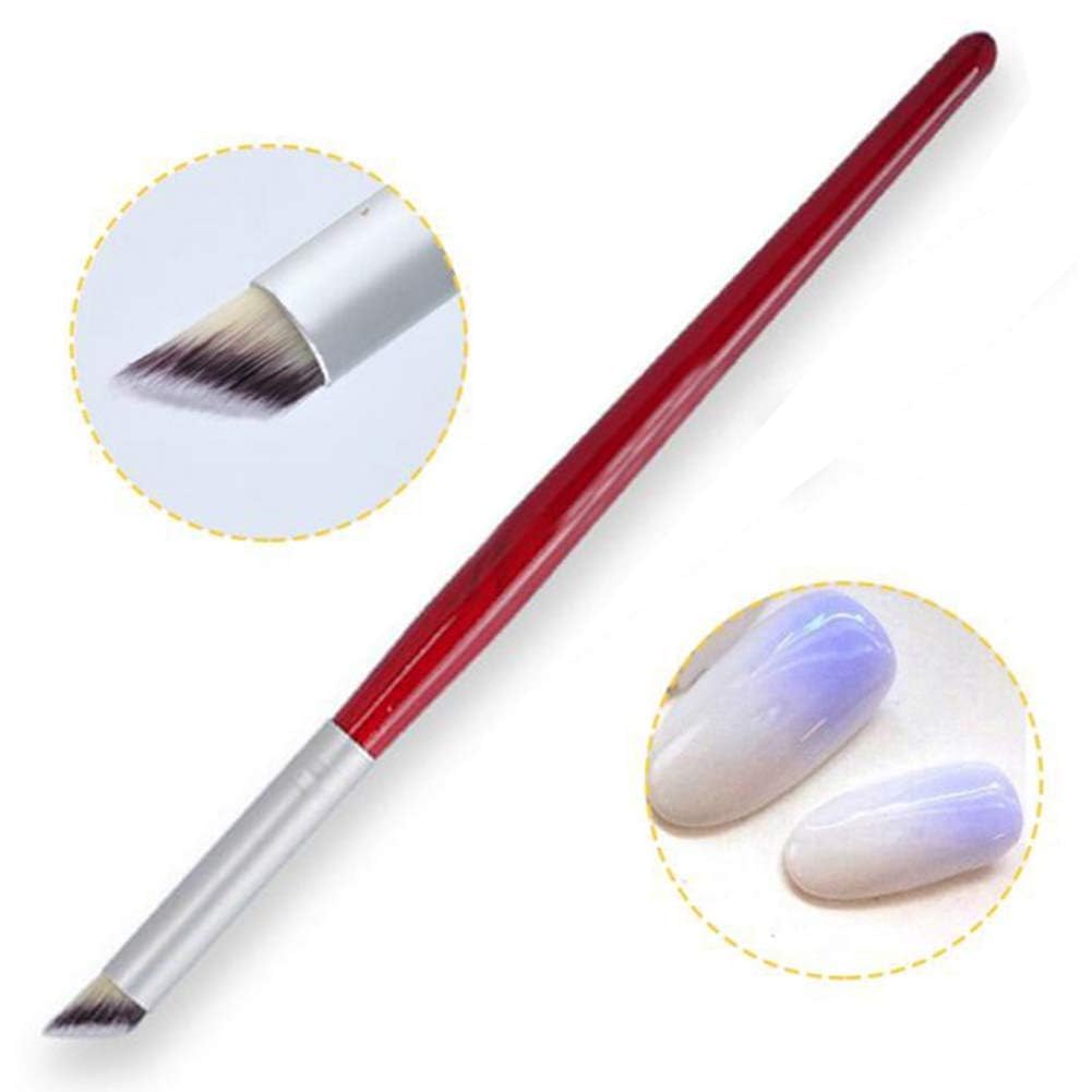 Sminakh Ombre Brush Set for Nails - 2 Pack Professional Nail Art Gradient Liner Brush with Ombre Pen for Manicure & Polish | Perfect for Salon, Home DIY Nail Designs & Acrylic Powder Application
