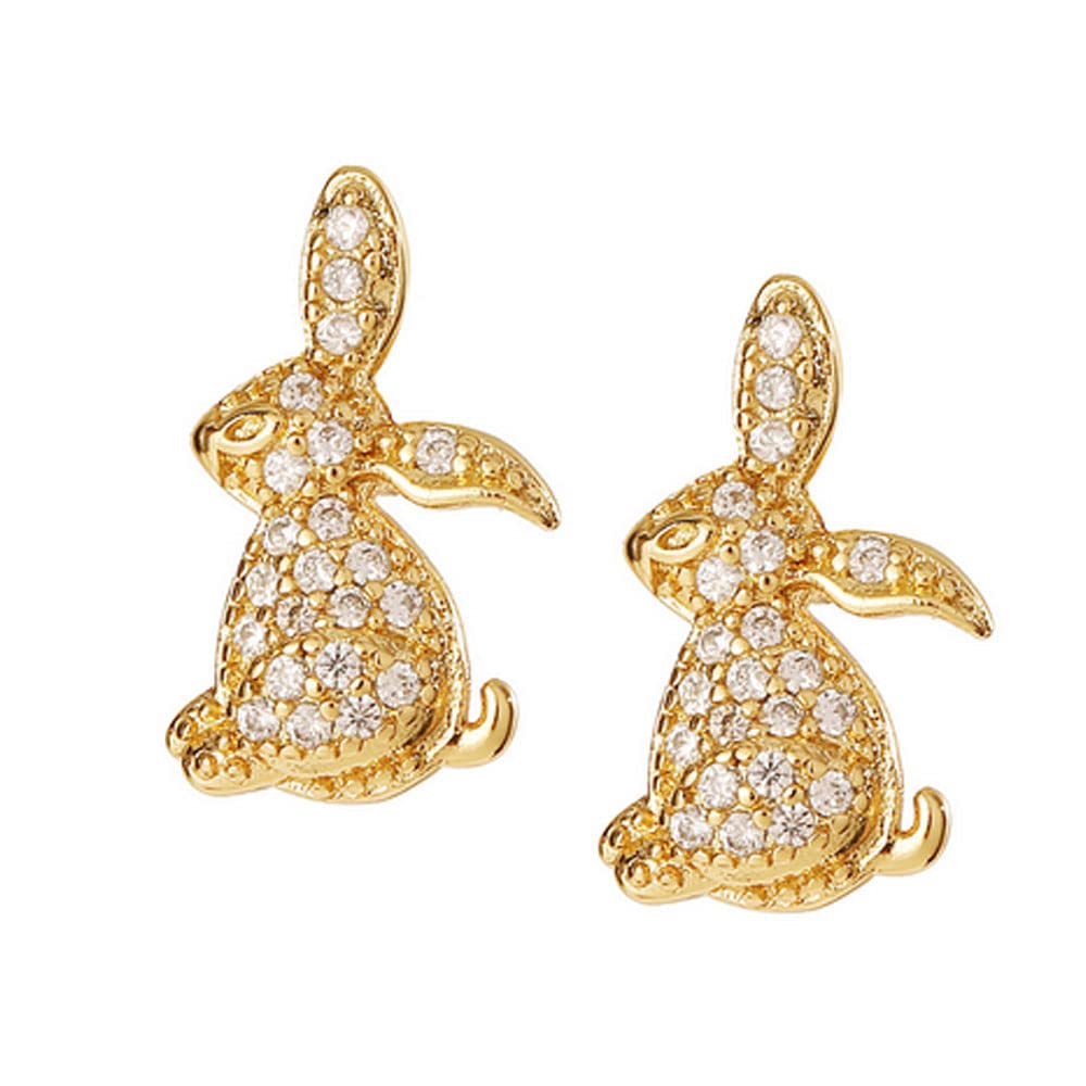 Cute Bunny Rabbit Stud Earrings for Women & Girls - Animal Jewelry, Tragus & Friendship Earrings - Perfect Birthday Gift for Best Friends & Loved Ones | Great for Casual Wear, Parties & Everyday Fashion Accessories
