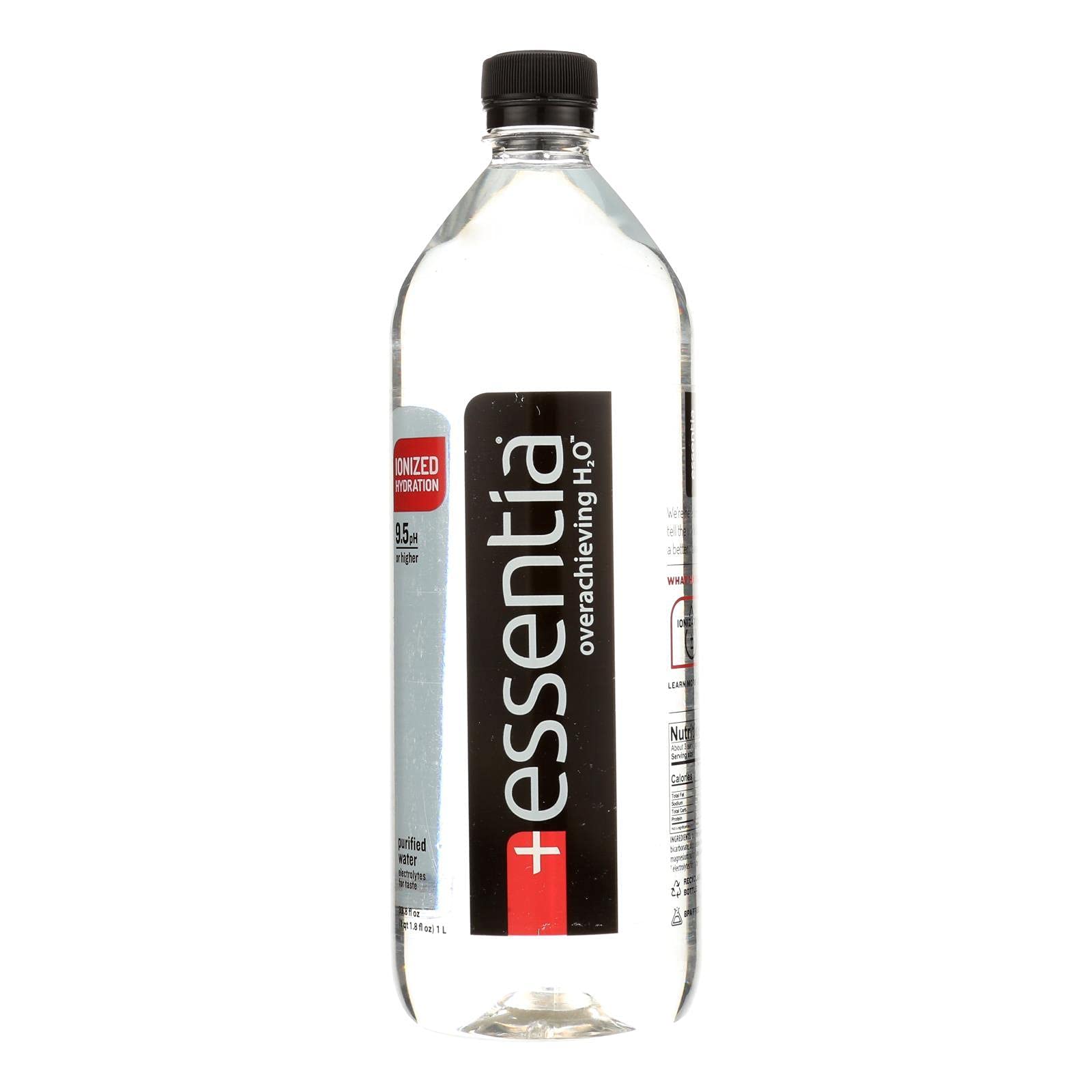 Essentia Ionized Alkaline Water - 99.9% Pure, Electrolyte-Infused, pH 9.5+ for Smooth Taste - 1 Liter (12 Pack) | Perfect for Hydration, Workouts & Healthy Lifestyle