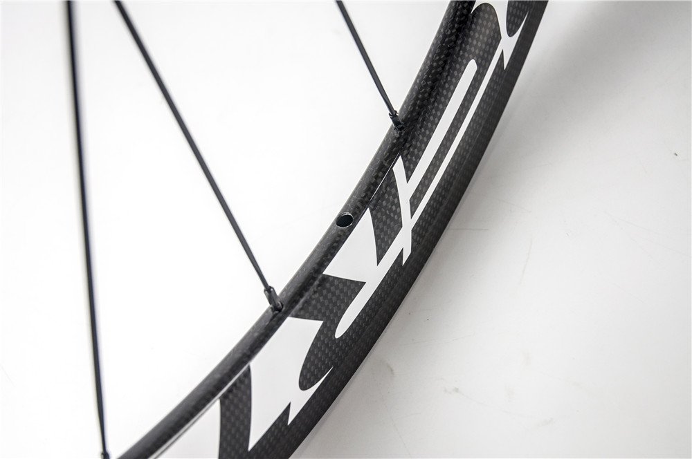 Superteam Carbon Fiber Road Bike Wheelset 700C Clincher - 50mm Deep 23mm Wide Matte Finish | Lightweight & Aerodynamic for Racing & Endurance Cycling