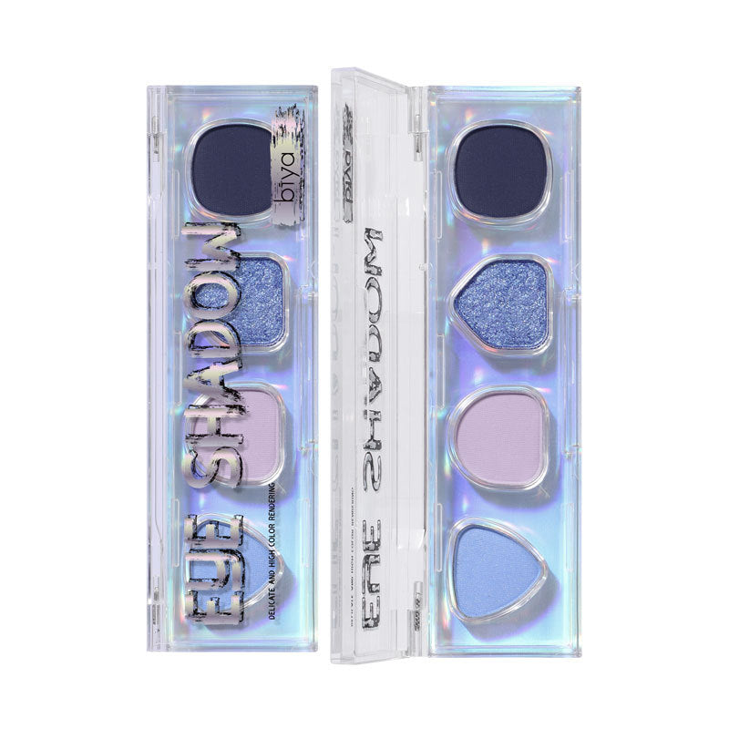 Cyberpunk 4-Color Eyeshadow Palette - Vibrant Long-Lasting Makeup for Parties, Cosplay & Night Out | Vegan & Cruelty-Free