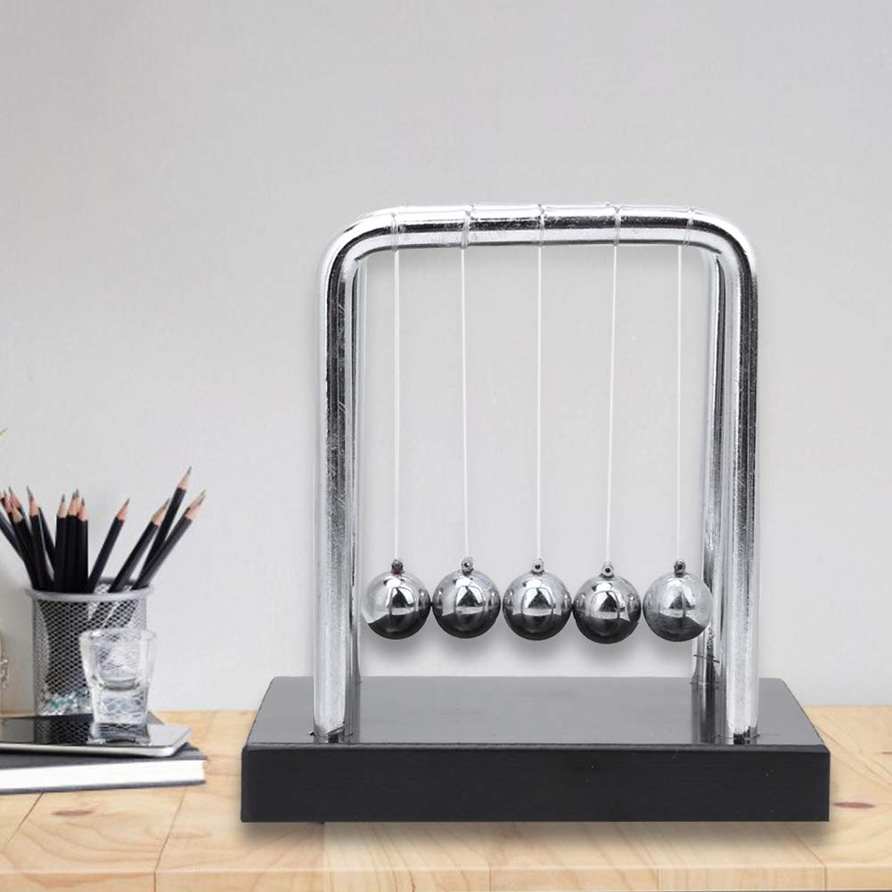 Steel Balance Ball Pendulum - 5 Balls Desk Toy for Stress Relief & Office Decoration | Classic Swing Ball for Home, Office Desk & Waiting Room Relaxation