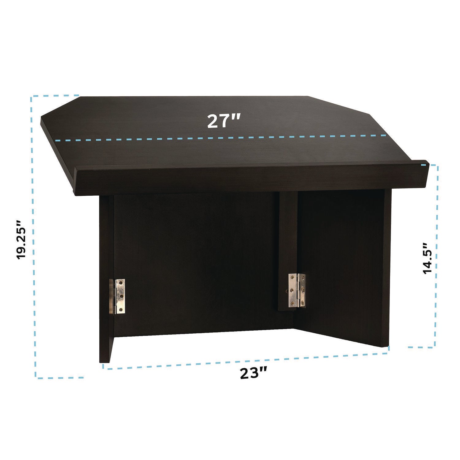 AdirOffice Foldable Tabletop Podium Lectern Stand - 27 x 16 x 19 Inches, Black - Portable Speaker Stand for Presentations, Lectures & Public Speaking - Perfect for Classrooms, Conferences & Home Offices