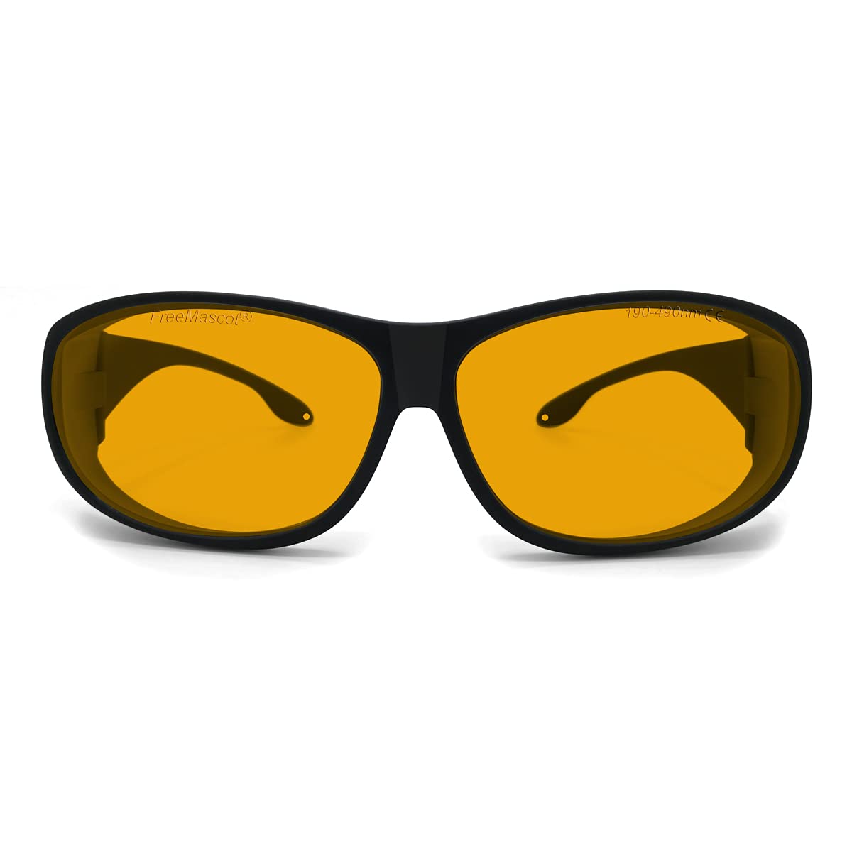 FreeMascot Professional OD 6+ 190nm-490nm Wavelength Violet/Blue Laser Safety Glasses - Protection for 405nm, 445nm, 450nm, 473nm Lasers (Style 4) - Ideal for Laser Engraving, Cutting, Medical & Laboratory Use