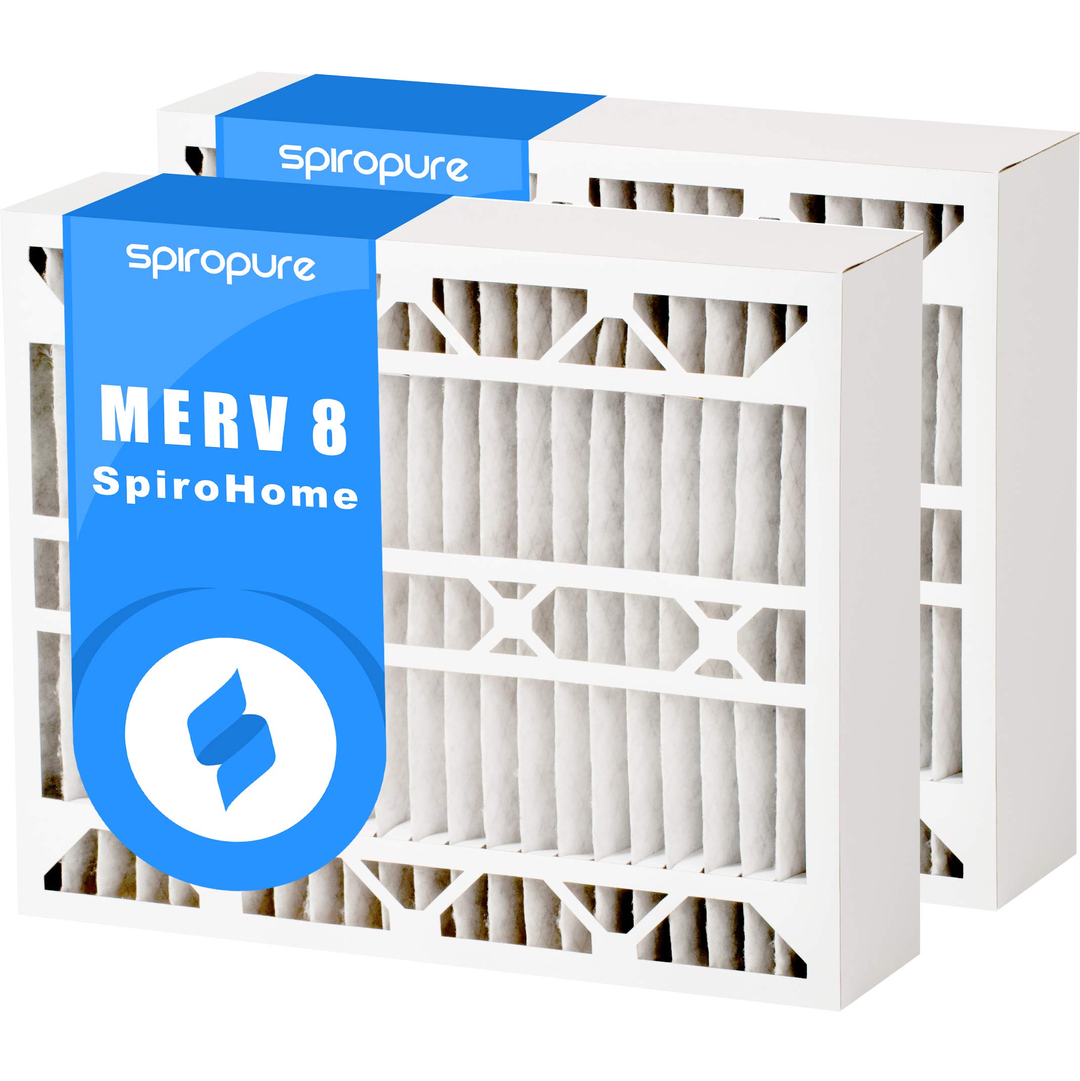 20x25x5 MERV 8 Air Filters (2 Pack) - FS2025/M8-1056/MU2025 Replacement Filters for HVAC Systems - Perfect for Home, Office & Commercial Use