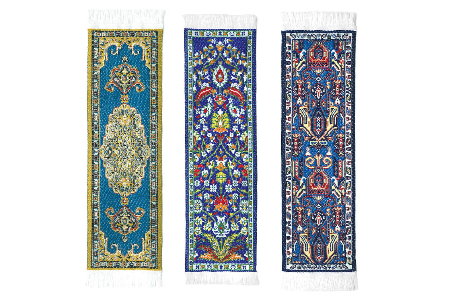 Authentic Woven Oriental Carpet Bookmarks - Red Kayseri Handmade Cloth Bookmarks - Elegant Gift for Men, Women, Teachers & Librarians - Perfect for Reading, Book Lovers & Home Decor
