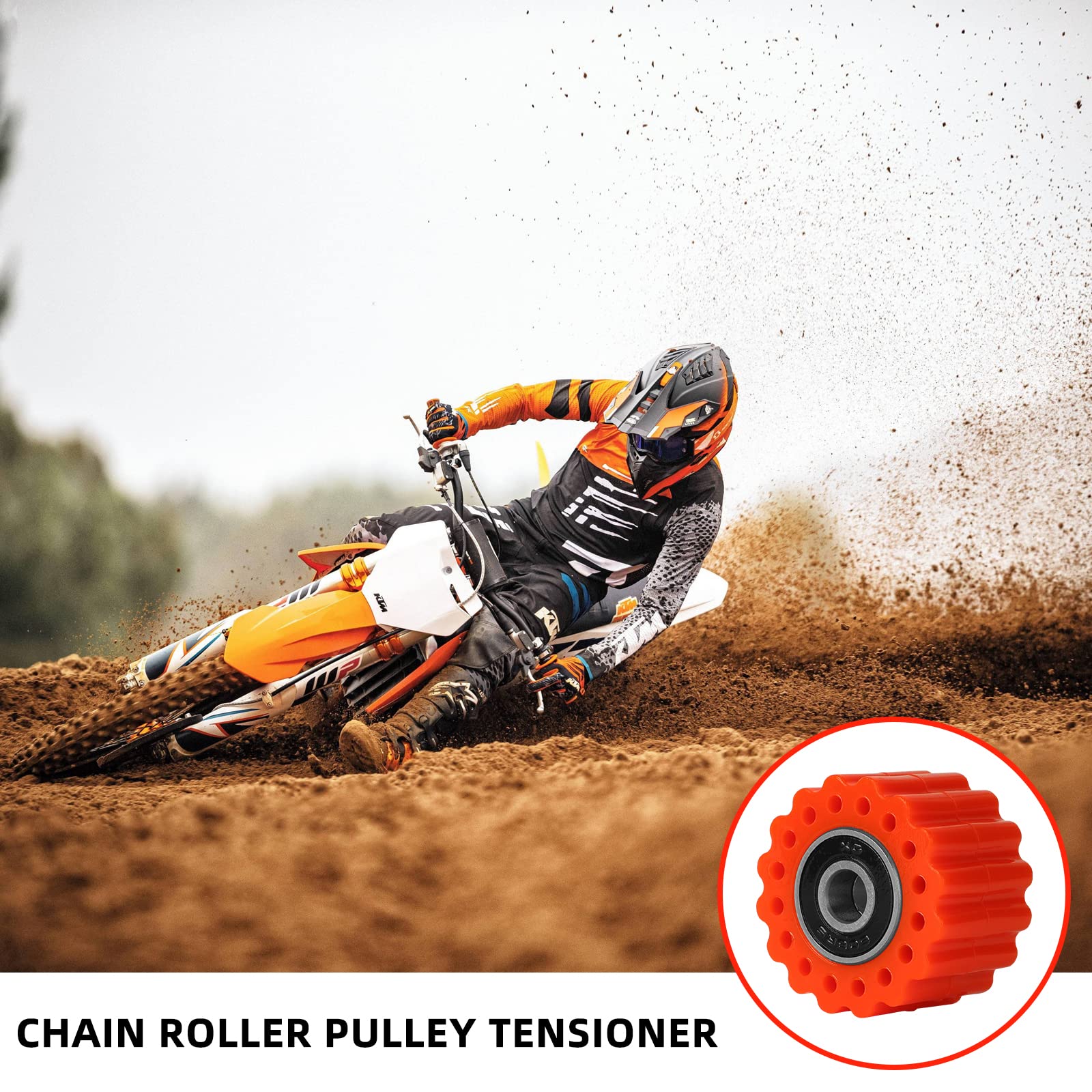 Universal 10mm Motorcycle Sprocket & Chain Tensioner - for Pit Dirt Bike ATV Riding