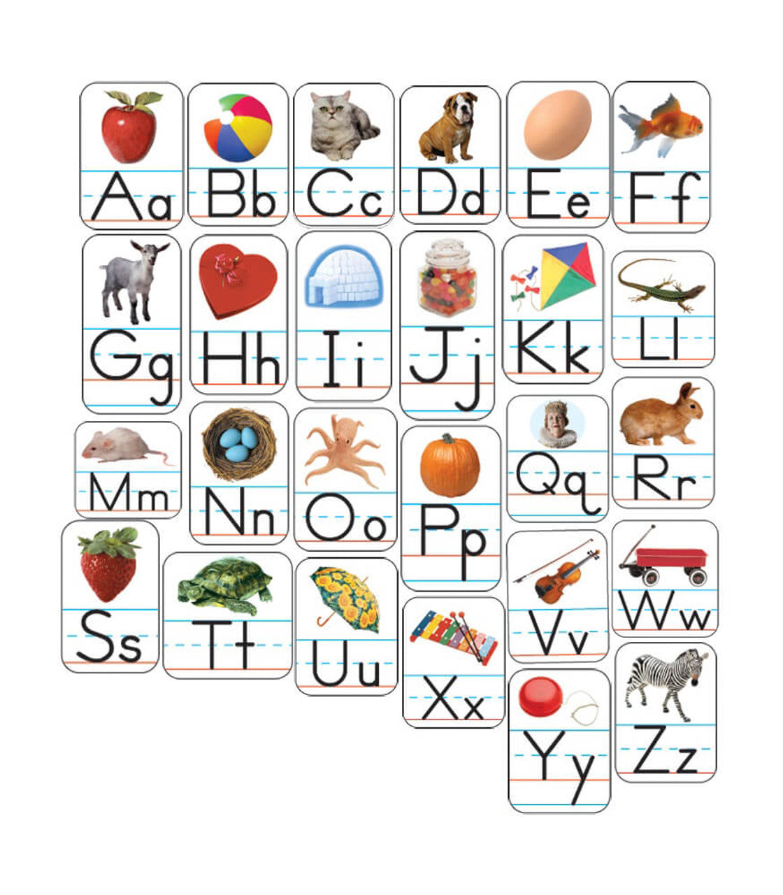 Alphabet Photographic Shape Stickers for Pre-K to Grade 2 - Fun Learning Activities for Classroom & Homeschool Education