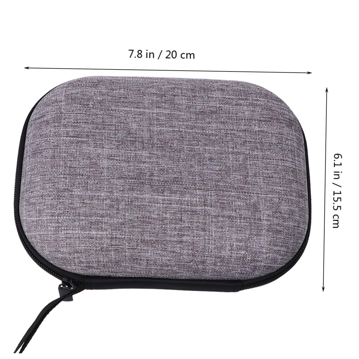 Jojofuny PU Grey Cotton Linen Folding Headphone Storage Bag - Compact Organizer for Y50 Headphones | Perfect for Travel, Office & Home Use