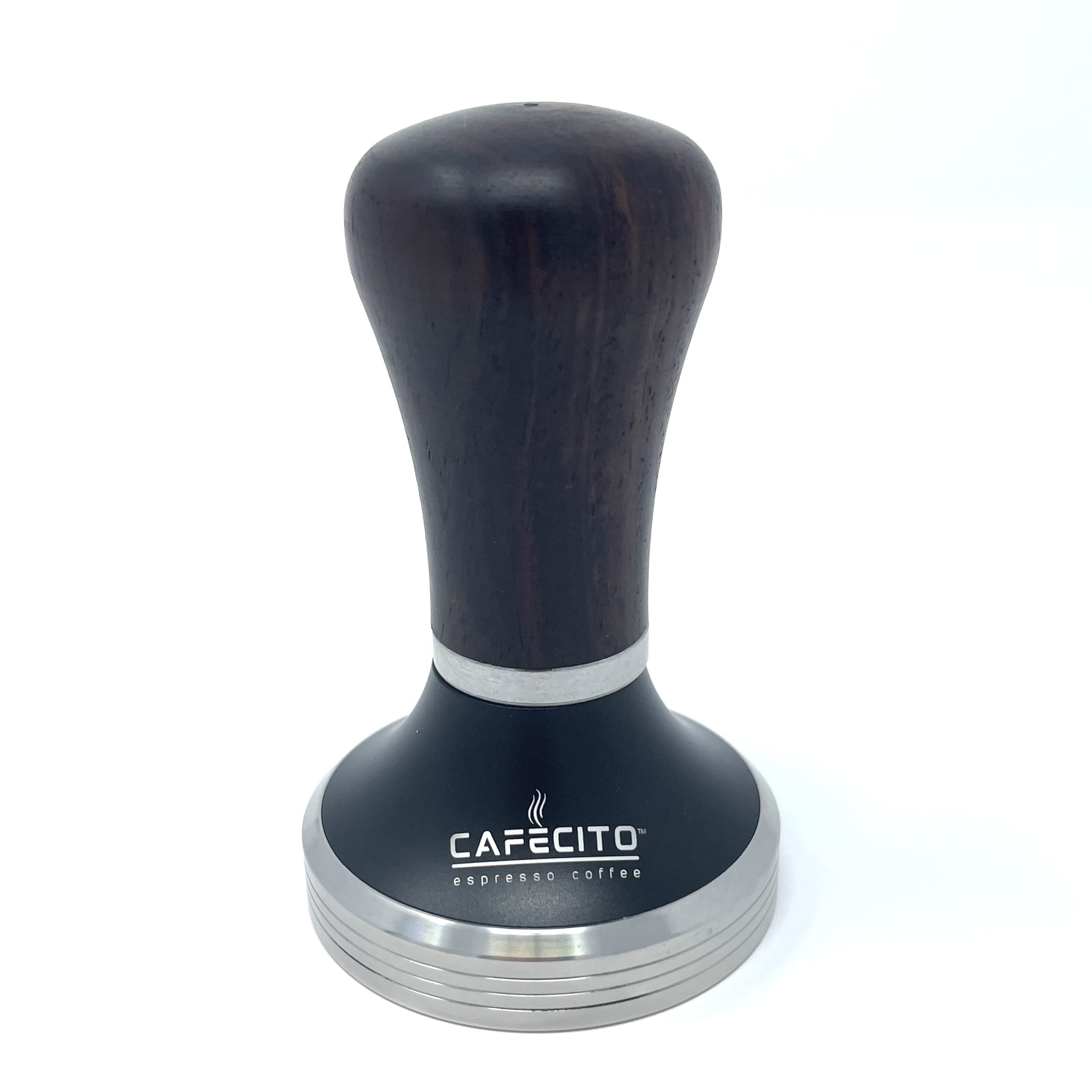 Premium 58mm Stainless Steel Espresso Coffee Tamper with Ergonomic Wooden Handle - Professional Barista Tool for Perfect Espresso Extraction at Home or Coffee Shop