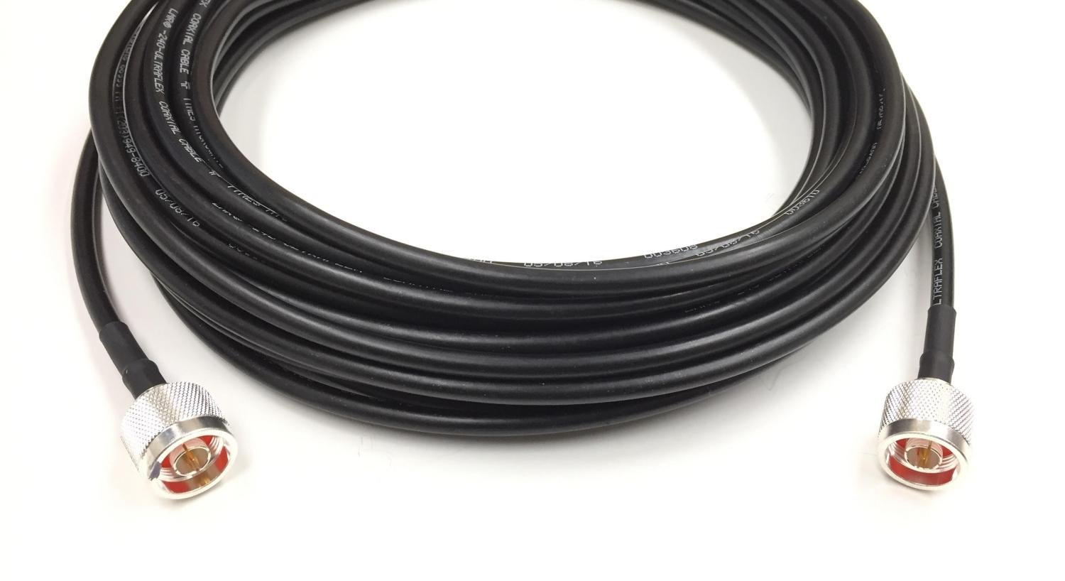 100ft N Male to N Male Times Microwave LMR-240 Ultraflex 50 Ohm Coaxial Cable Assembly - Custom Cable Connection for Ham Radio, CB Antennas & Wireless Networks