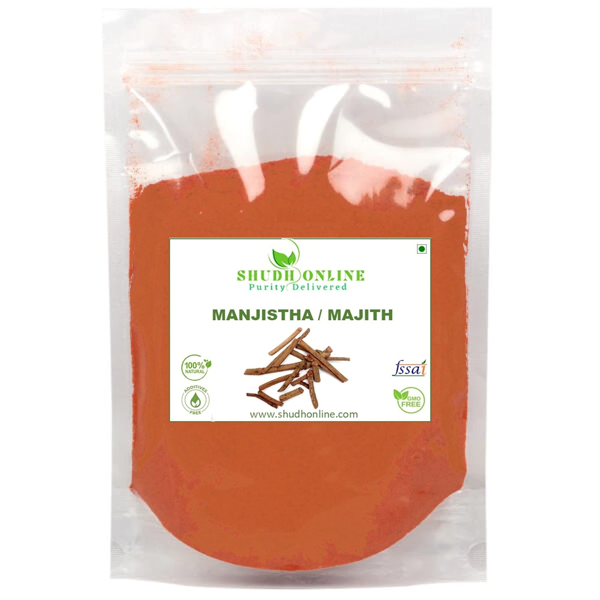 Organic Manjistha Root Powder (500g) - Pure Indian Madder for Skin Whitening, Face & Hair Care - Natural Ayurvedic Supplement for Glowing Skin & Healthy Hair - Perfect for DIY Beauty Treatments & Herbal Remedies