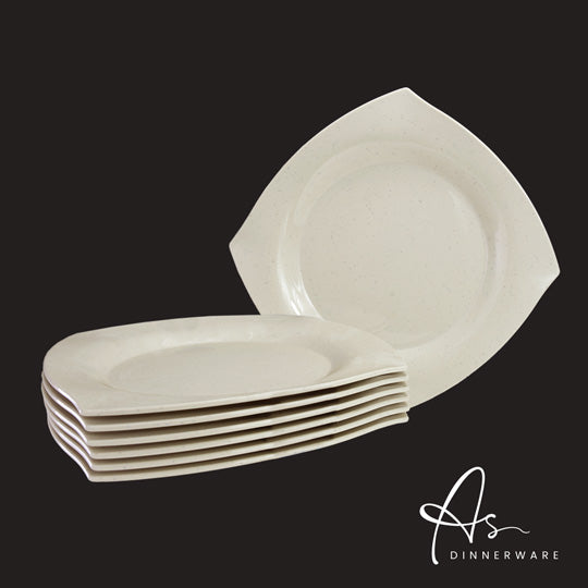 10-Piece Square Plates Set - Durable & Stylish Dinnerware for Restaurants, Catering & Home Use (AS3410 6M) - Bulk Pack of 12 Sets - Perfect for Parties, Events & Everyday Dining