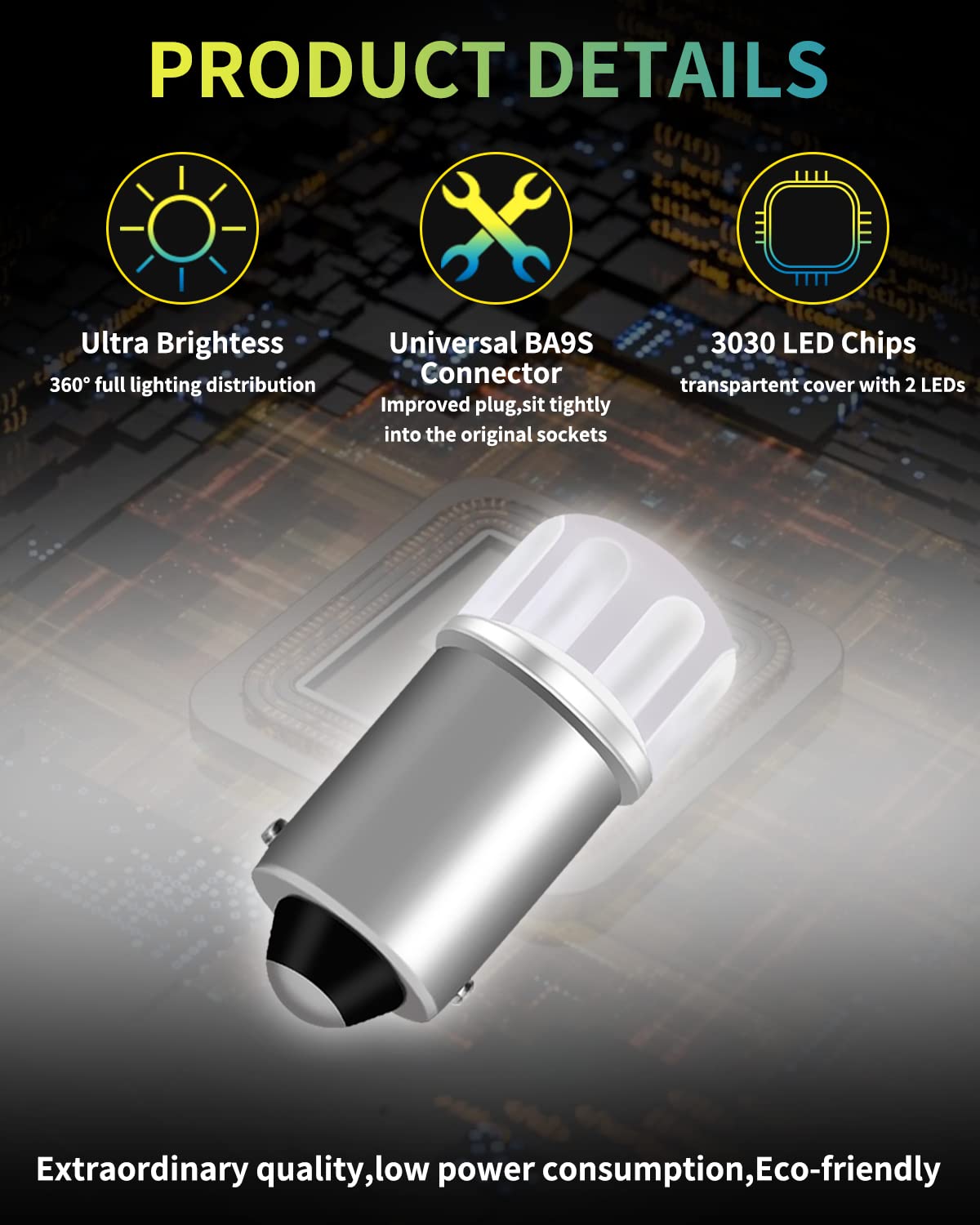 BA9S LED Car Bulbs - BA9 53 37 1895 1891 LED Bulb Pink (Pack of 10) - Super Bright Interior Lights for Car License Plate, Side Marker, Dome Lights - Perfect for Night Driving & Vehicle Customization