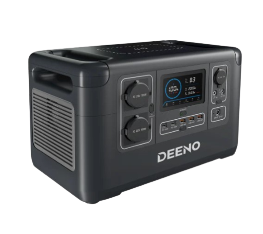 Deeno X1500 Portable Power Station 1036Wh 1500W LiFePO4 Battery - Solar Generator for Camping, RV, Emergency Backup & Off-Grid Power Supply