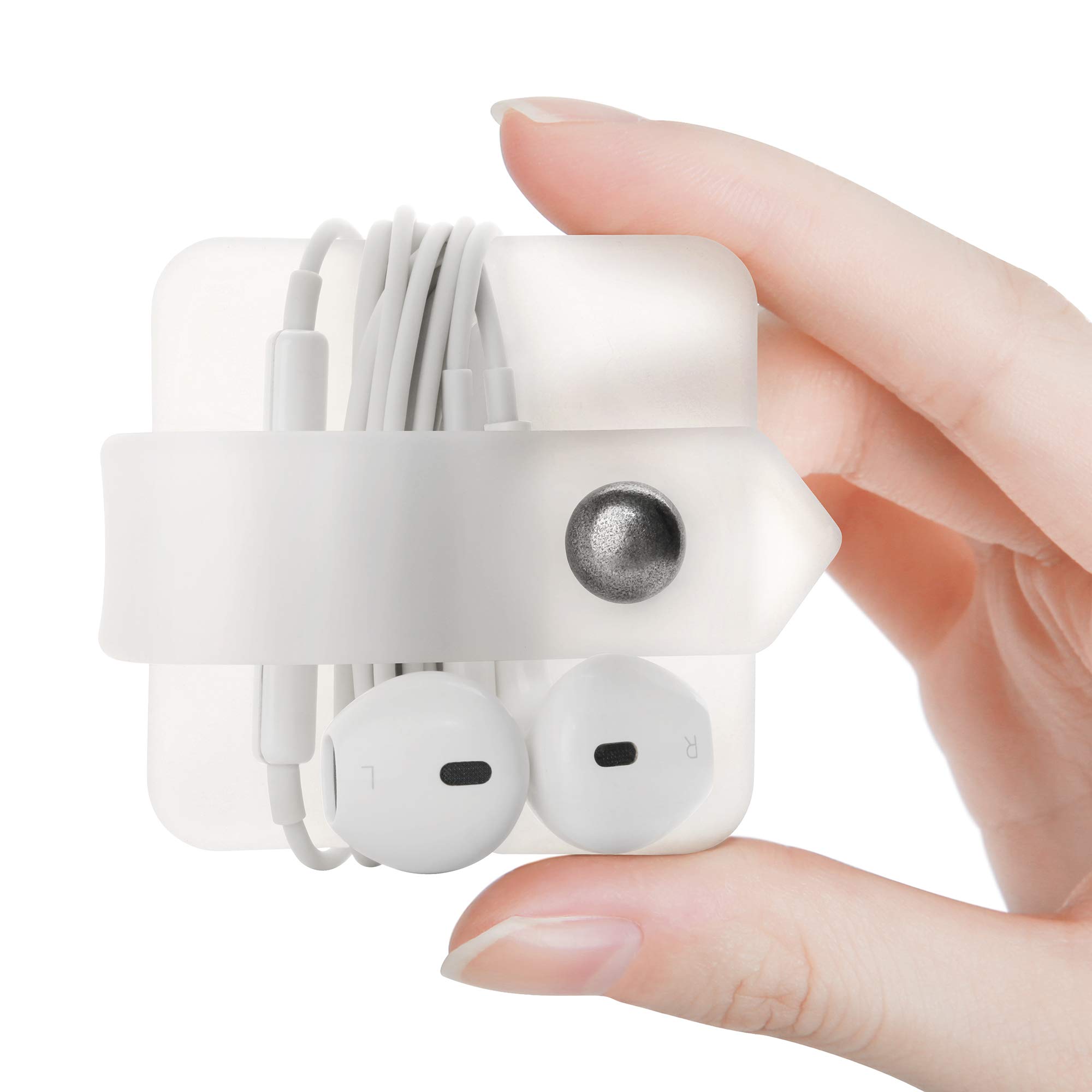 3-Pack Silicone Earphone Organizer & Cable Winder - Tangle-Free Headphone Cord Wrap Manager for Travel, Gym, and Office Use