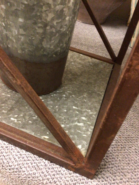 Brown & Silver Metal Planter with Faux Floral Arrangement - Modern Home & Office Decor for Indoor Plants, Table Centerpiece, Wedding Decorations