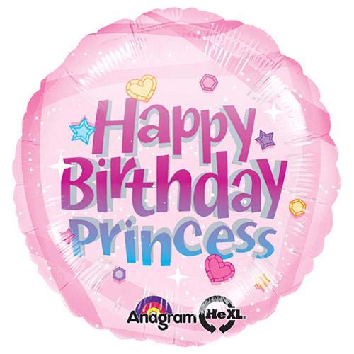 LOONBALLOON 18-inch Happy Birthday Princess Balloons for Party Decorations - Perfect for Birthday Celebrations, Baby Showers & Special Events
