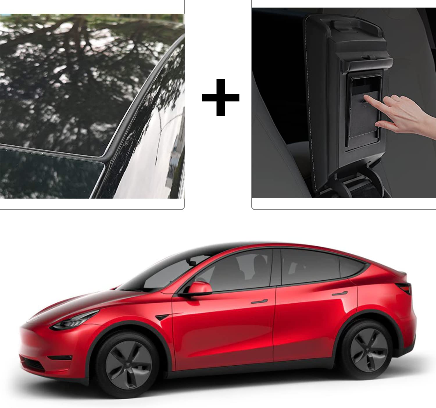 Tesla Model 3 Wind Noise Reduction Kit & Center Console Hidden Storage Organizer - Car Accessories for Quiet Ride & Interior Organization (Perfect for Road Trips & Daily Commute)