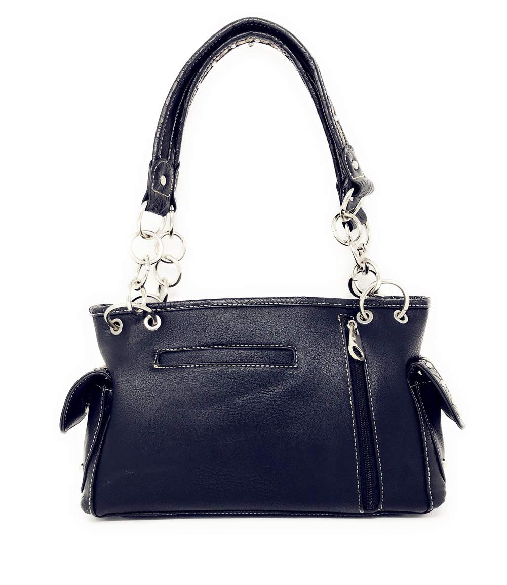 Premium Western Suede Leather Crossbody Bag with Floral Embroidery & Buckle Detail - Women's Shoulder Handbag & Wallet Set for Casual Outings, Travel, and Everyday Use