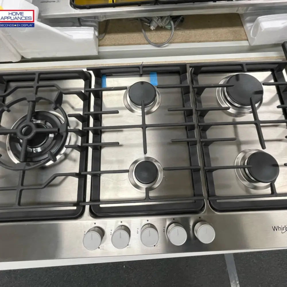 Whirlpool AKC950CIXOC 86cm 5-Burner Stainless Steel Gas Cooktop - Perfect for Modern Kitchens & Professional Cooking