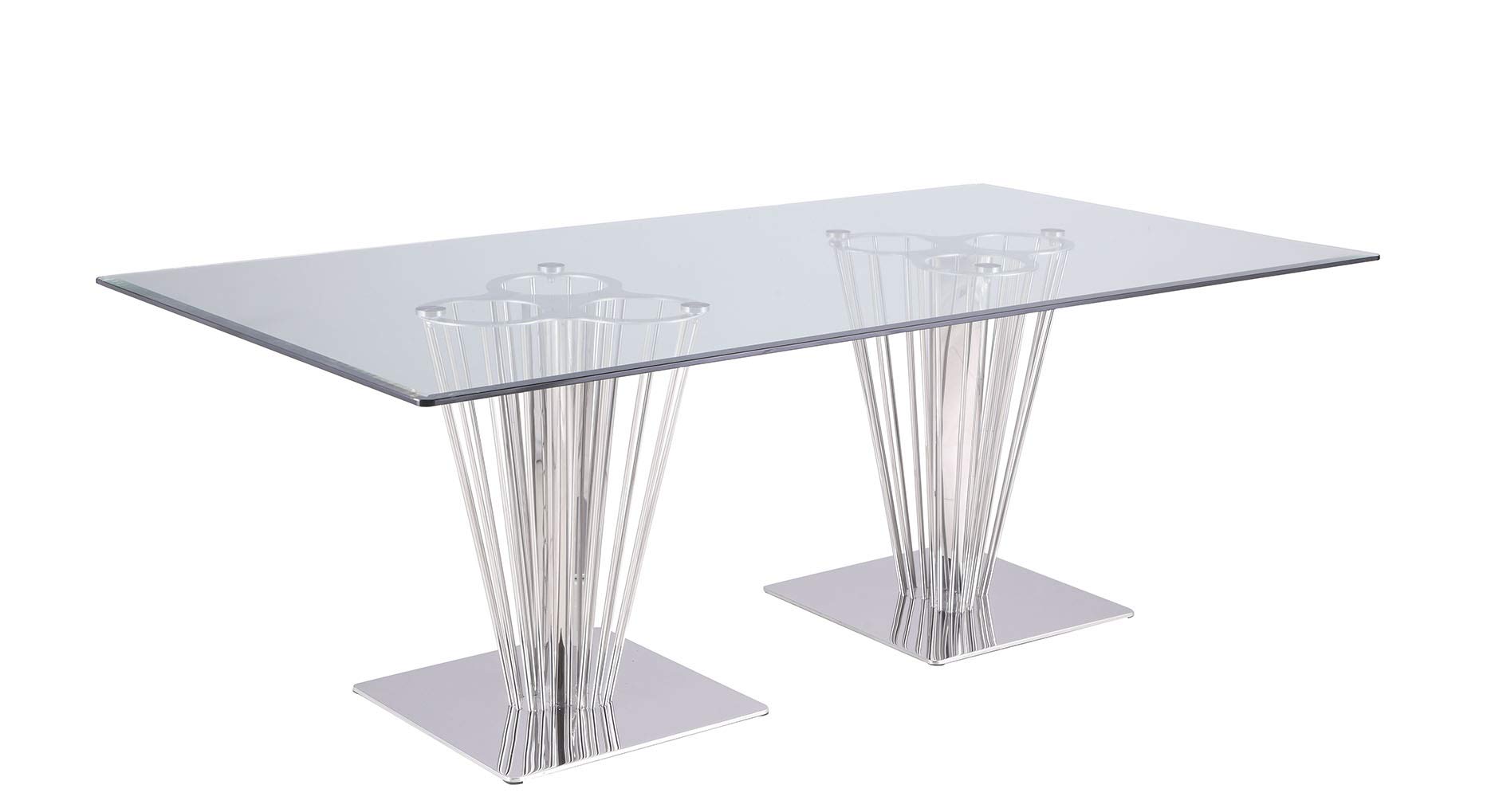 Fiona Modern Silver Dining Table - Elegant & Durable for Small Spaces, Compact Kitchens, and Cozy Dining Rooms