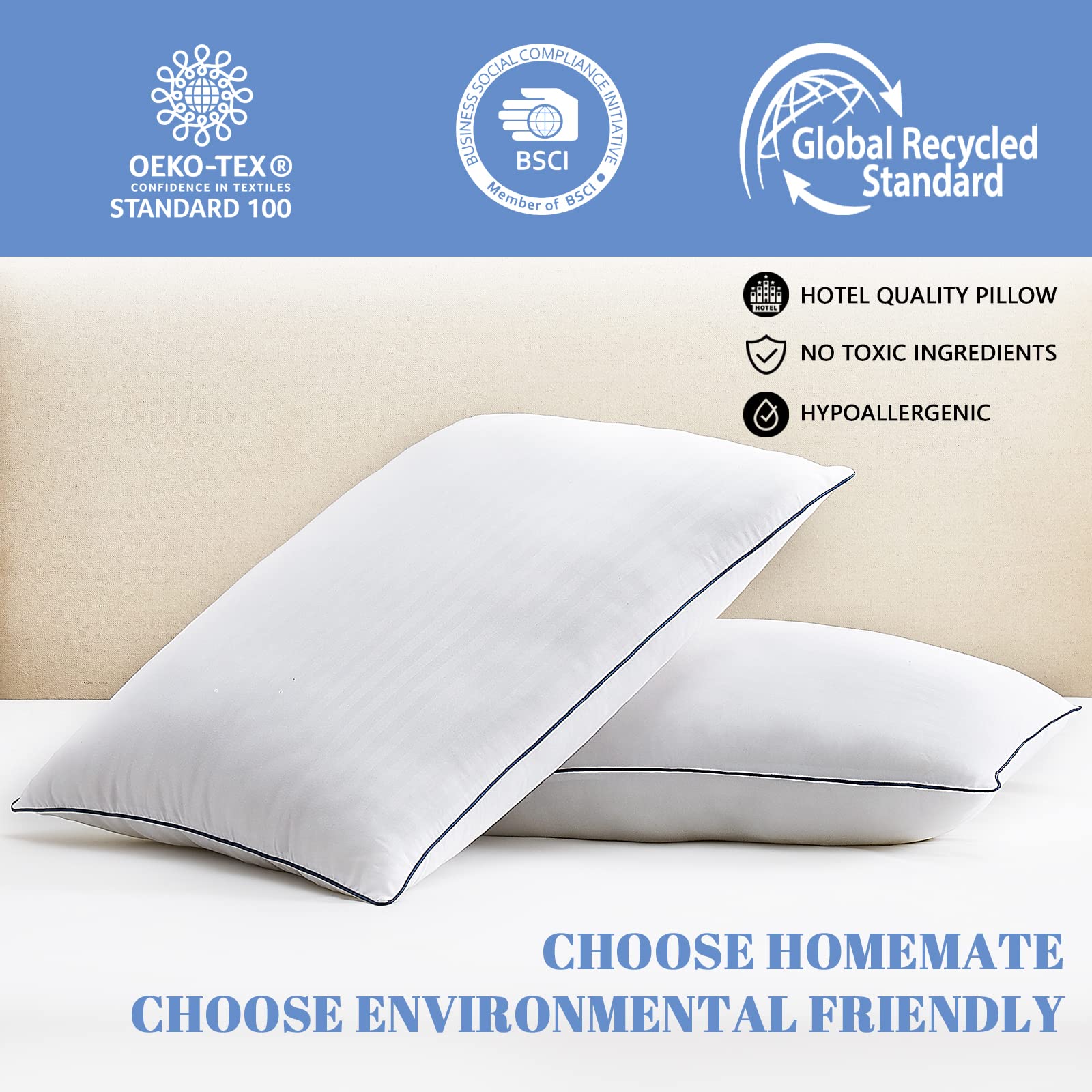 Premium King Size Bed Pillows (20