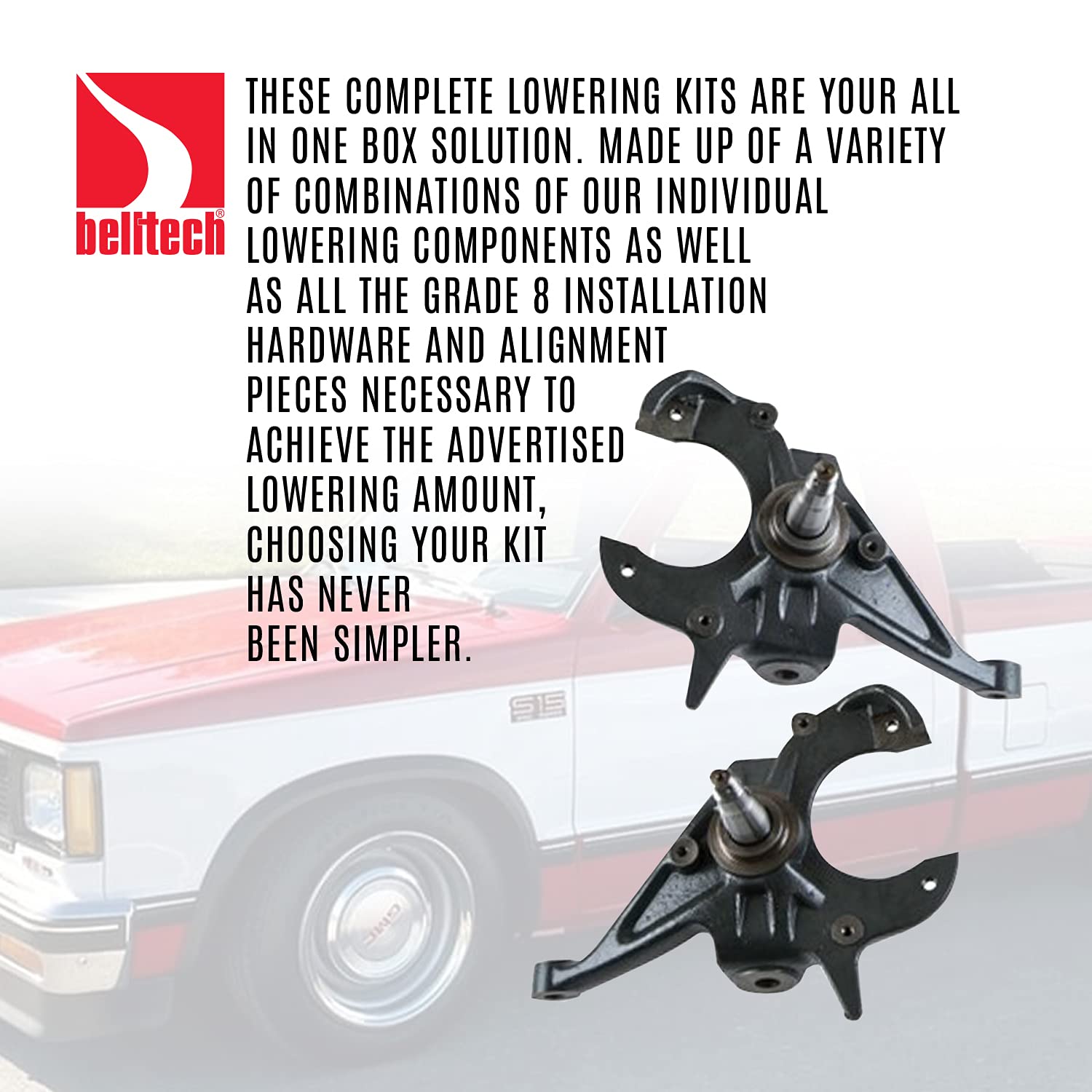 Belltech 614 Lowering Kit for Chevy Silverado & GMC Sierra - Lower Your Truck for Improved Performance & Style | Perfect for Street Racing & Custom Builds