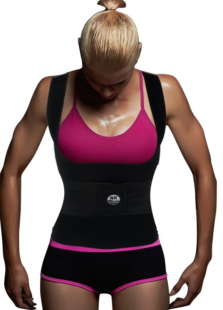Premium Neoprene Waist Trainer Vest for Women - Slimming Shirt with Sauna Suit Effect for Weight Loss & Body Shaping - Ideal for Workouts, Gym & Postpartum Recovery