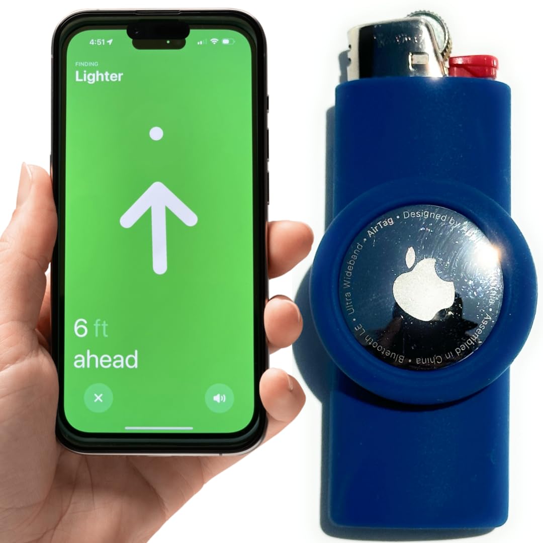 BIC Lighter Case with AirTag Holder - 16 Colors for Travel & Outdoor