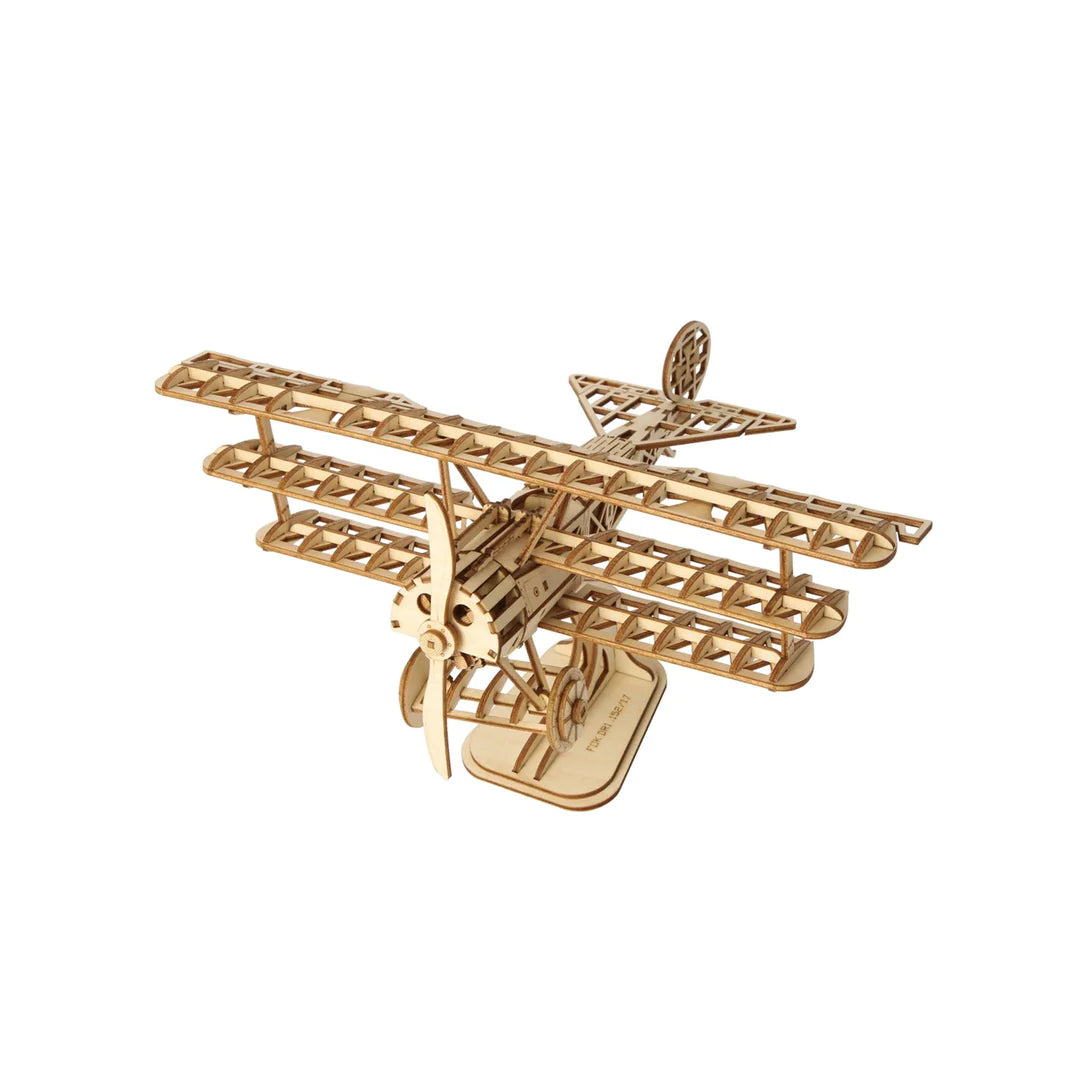 3D Wooden Puzzle Airplane Model Kit - DIY Wood Craft for Adults & Kids - Fun Educational STEM Toy - Perfect for Home Decor, Gifts & Stress Relief