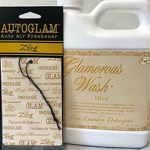 Tyler Candles 32 oz (907g) Diva Wash with Autoglam - Luxurious Scented Candle for Home, Spa & Romantic Ambiance