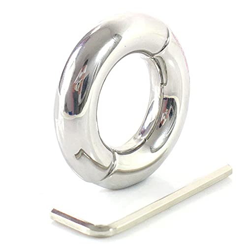 Premium Stainless Steel Cock Ring with Testicle Pendant - Adjustable Penis Ring for Men, Metal BDSM Bondage Sex Toy for Enhanced Pleasure & Performance | Perfect for Couples Play, Solo Exploration & Sensual Massage