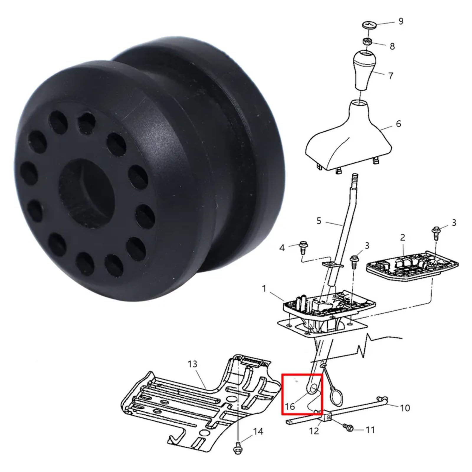2Pcs Transfer Case Shift Linkage Bushing Kit for Dodge Ram 1500 2500 3500 - Compatible with 68078974AA 68078975AA - Improves Shifting Performance for Off-Road & Towing