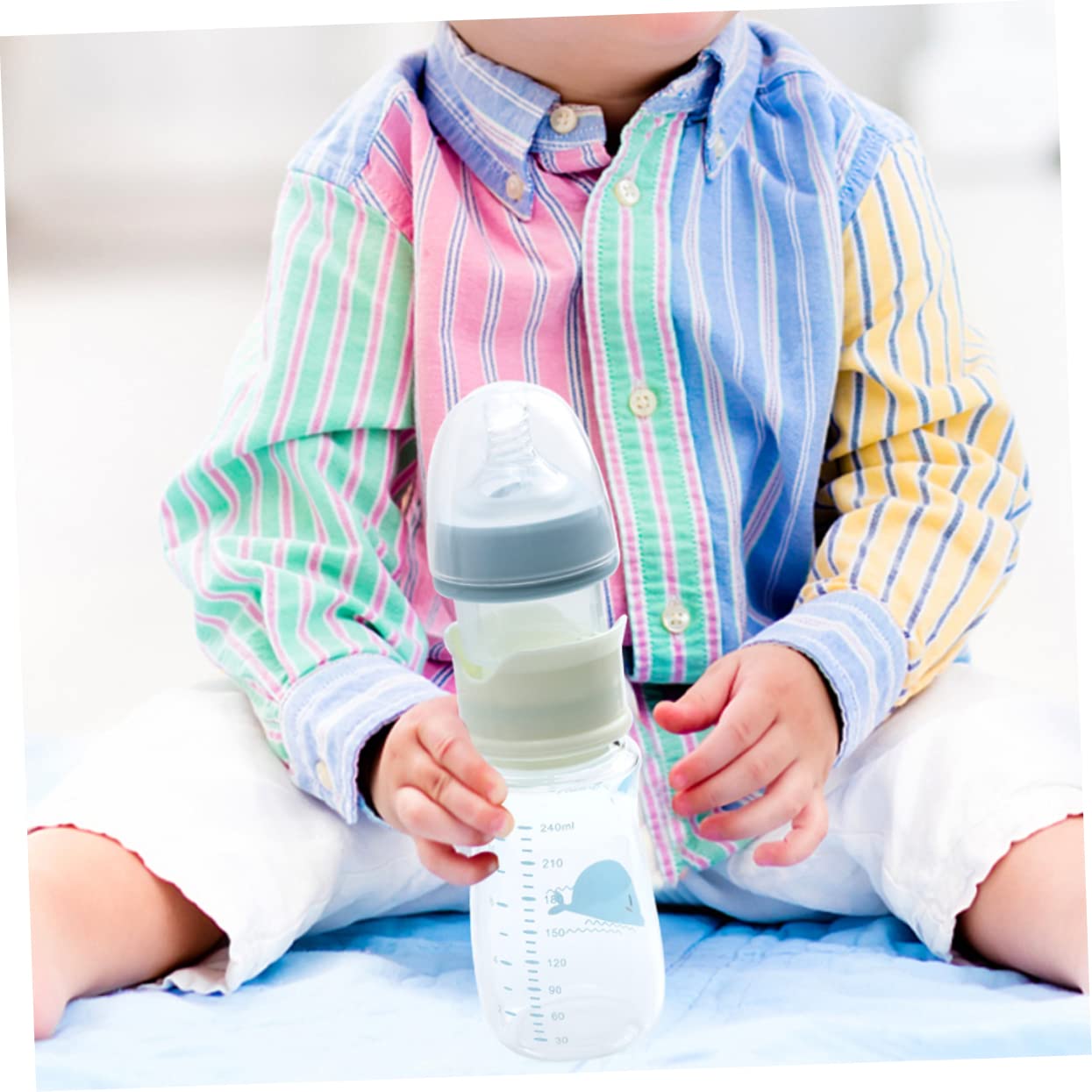 Totority 6-Pack Anti-Colic Baby Bottles with Pacifier - BPA-Free Toddler Milk Bottles for Newborns & Infants - Perfect for Travel, Daycare, and Outdoor Feeding