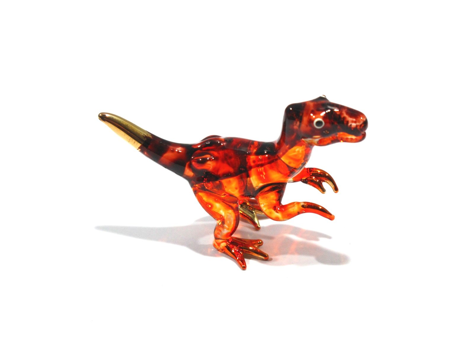 Handmade Mini T-Rex Glass Dinosaur Figurine - Jurassic Decor Gift