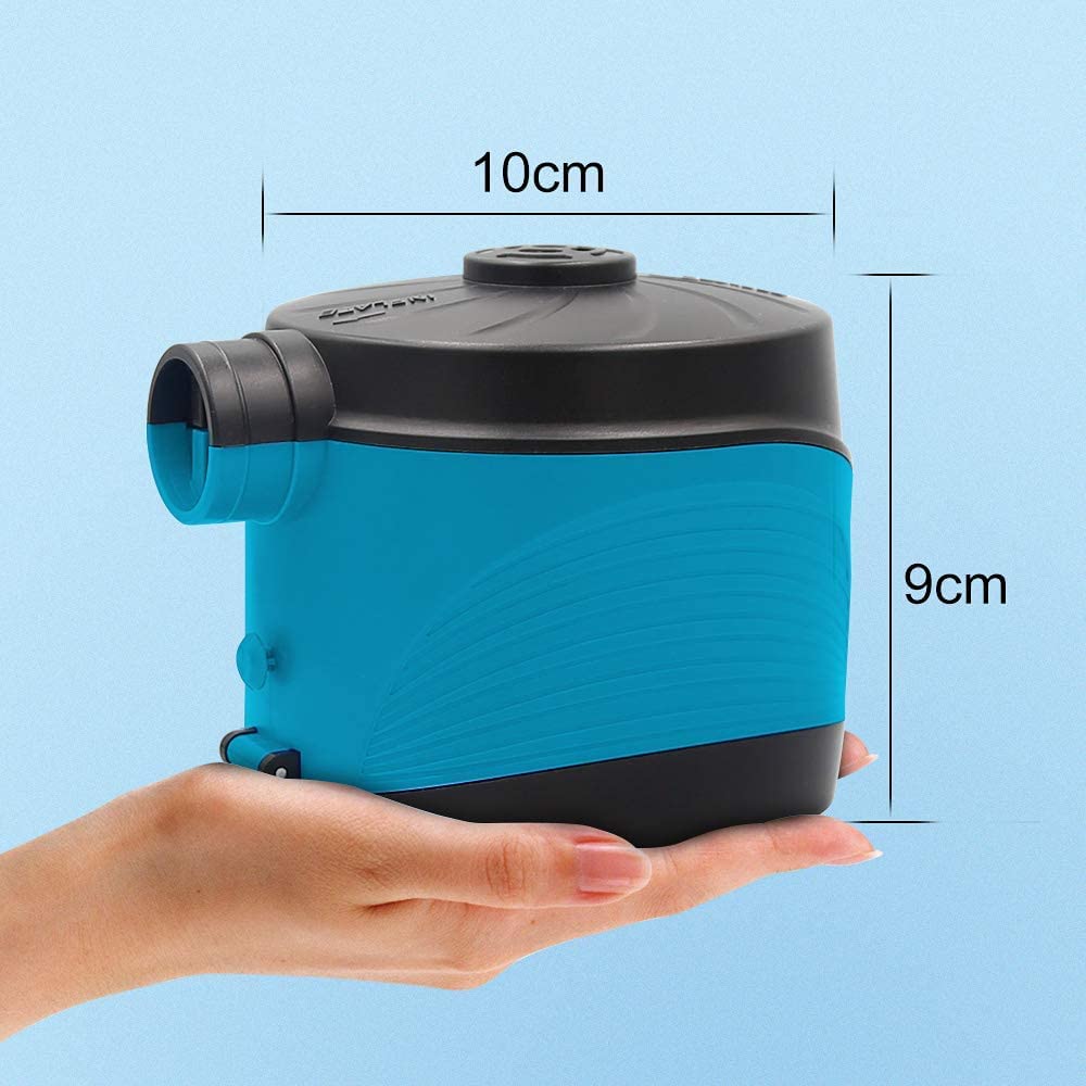 OBEST Portable Electric Air Pump - Fast Inflation for Air Mattress, Pool Floats, Inflatable Toys - 3 Nozzle Attachments - Ideal for Camping, Beach, Pool Parties & Home Use