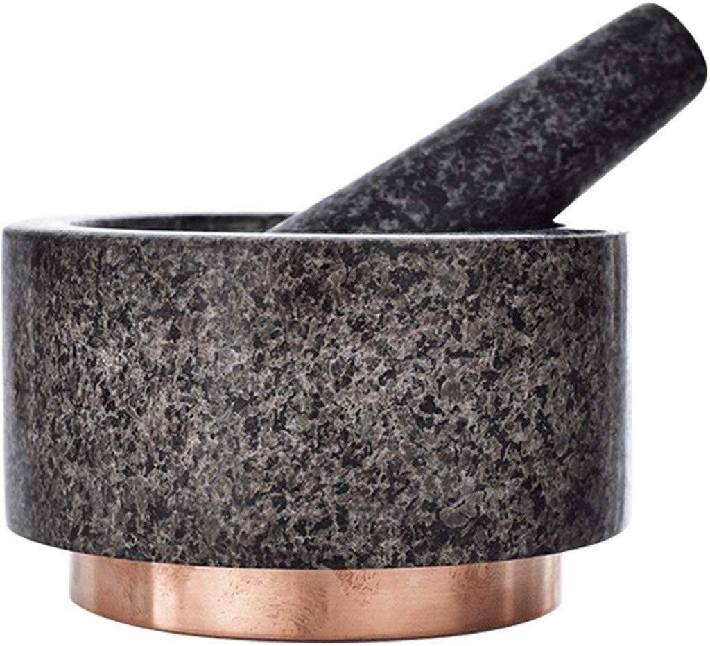 Premium Solid Brass Mortar and Pestle Set with Polished Marble Bowl - Perfect for Grinding Spices, Herbs, Garlic & Vanilla - Essential Kitchen Tool for Home Chefs & Cooking Enthusiasts - Ideal for Making Fresh Seasonings, Pesto, Guacamole & More