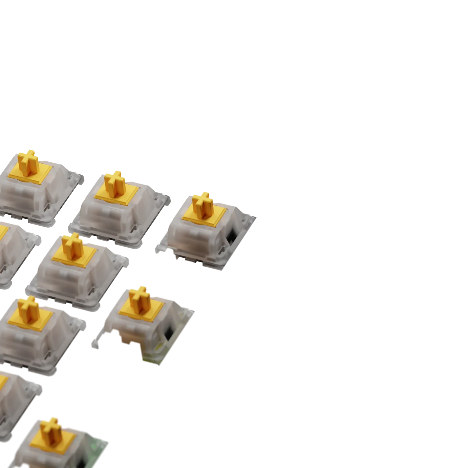 Glorious Panda Silent MX Mechanical Keyboard Switches - 100 Pack (ISO Layout) - Perfect for Quiet Typing in Office & Gaming Setups