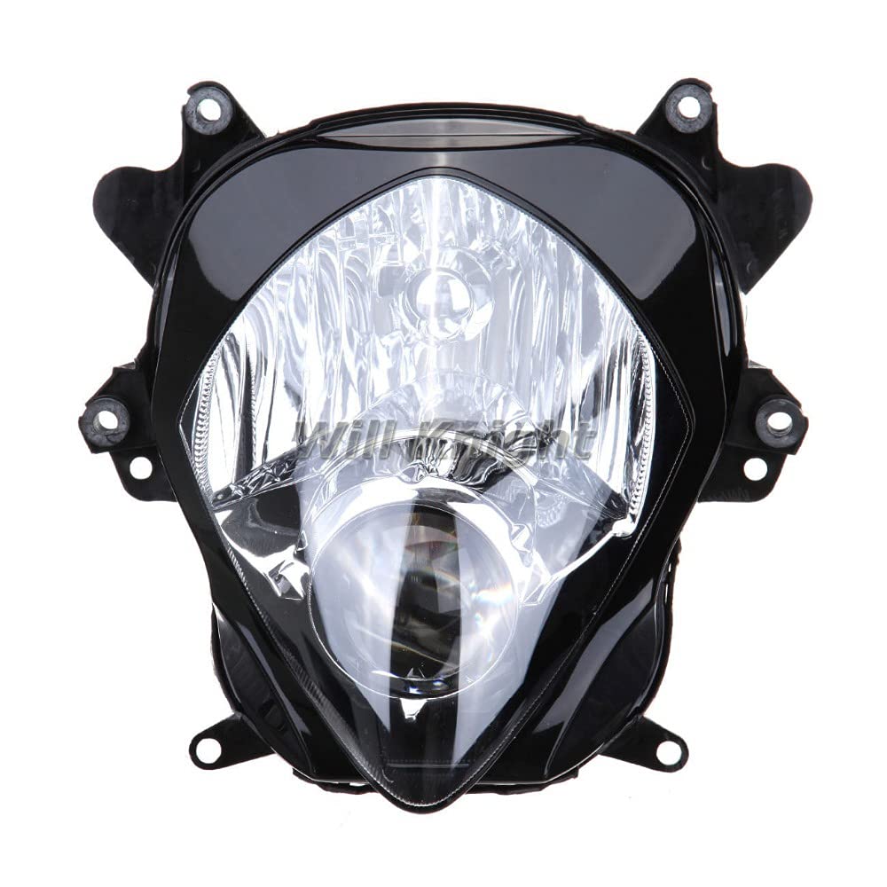 Suzuki GSX-R1000 2007-2008 Motorcycle Headlight Assembly - Clear Front Headlight Housing Replacement for GSXR1000 - Perfect for Night Riding & Off-Road Adventures